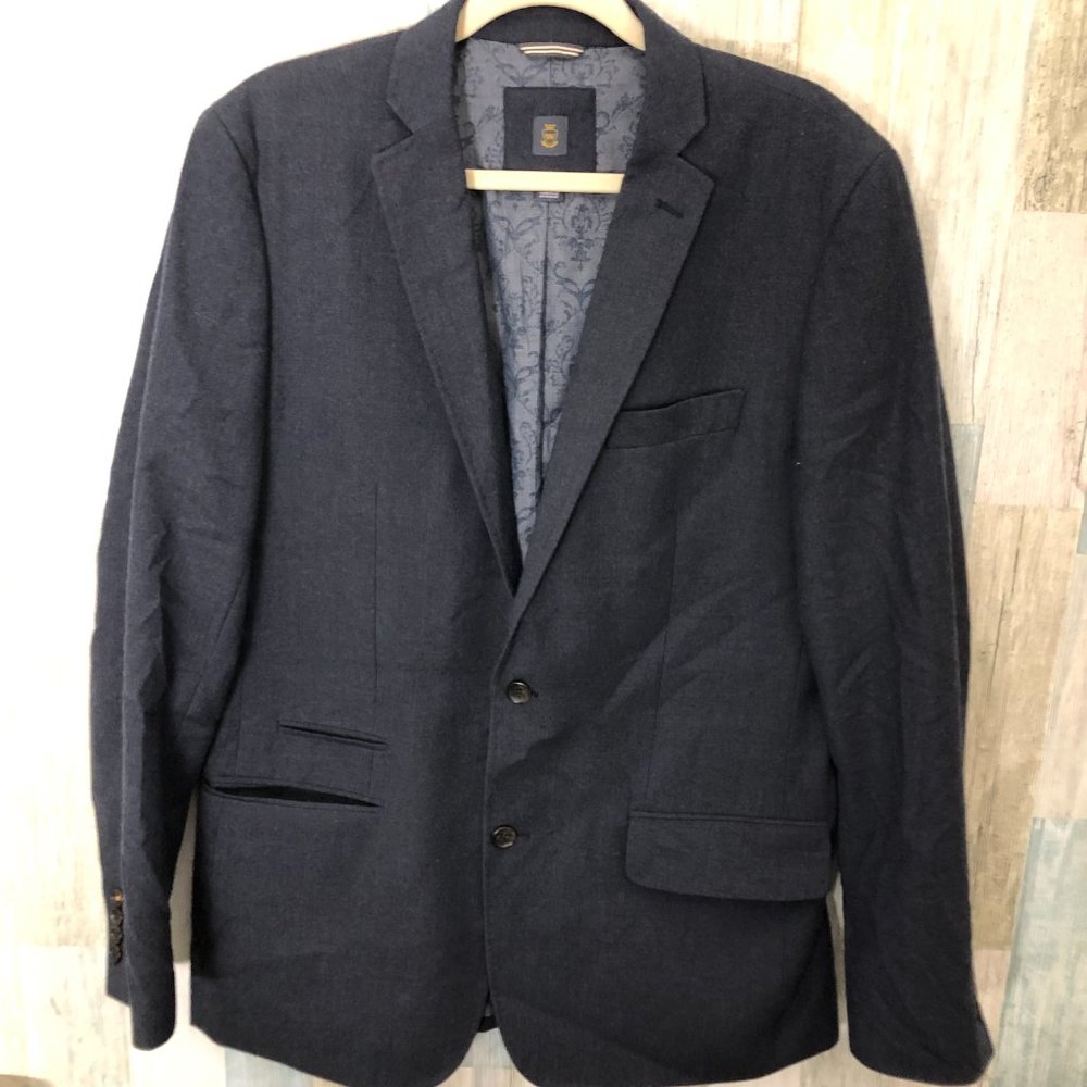 WALLIN & BROS Wool Blazer Jacket Men’s size 42L Gray Floral Lining